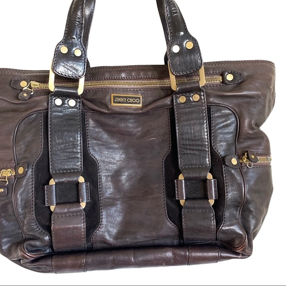 Jimmy Choo Chocolate Leather Tote - Picture 6 of 16
